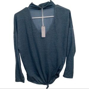 NWT Iris tie-front  turtle neck long sleeve sweater